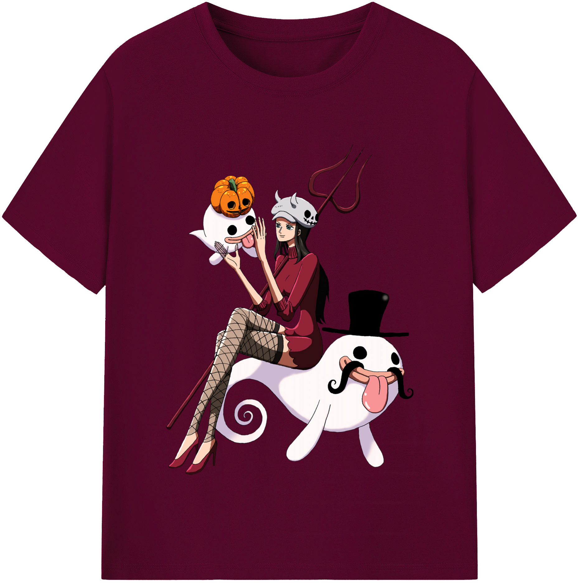 ワンピース ニコ・ロビン ONE PIECE Nico Robin レディースカジュアルプリントTシャツ（綿100％）